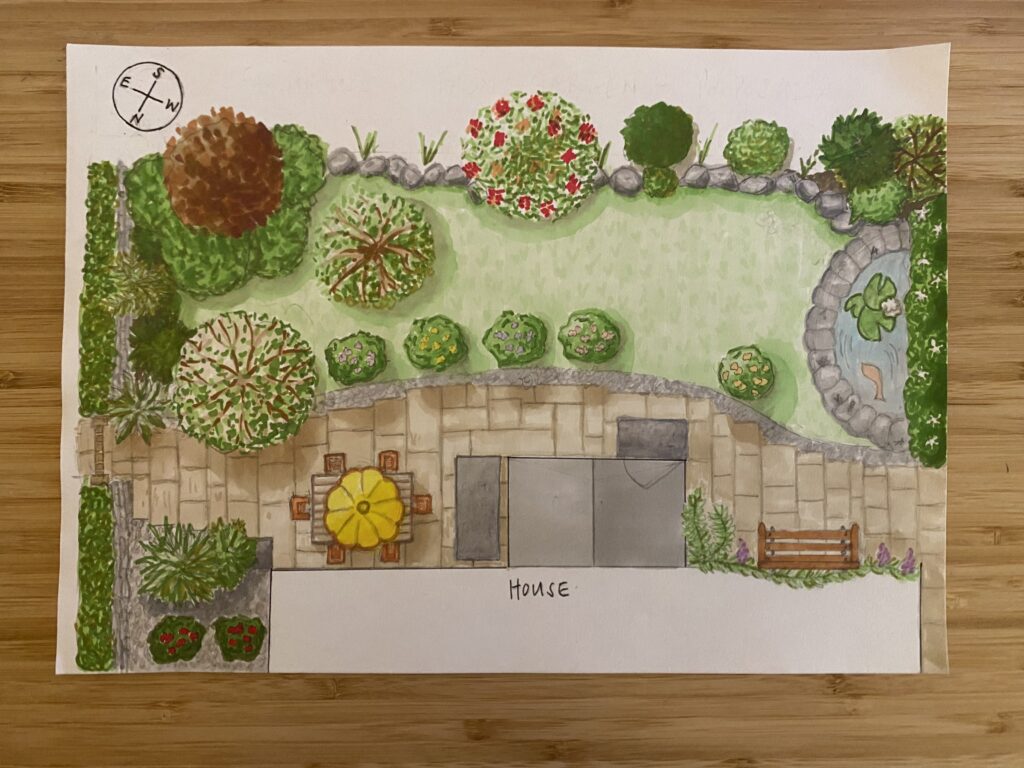 Garden design for a rural garden in Cornwall